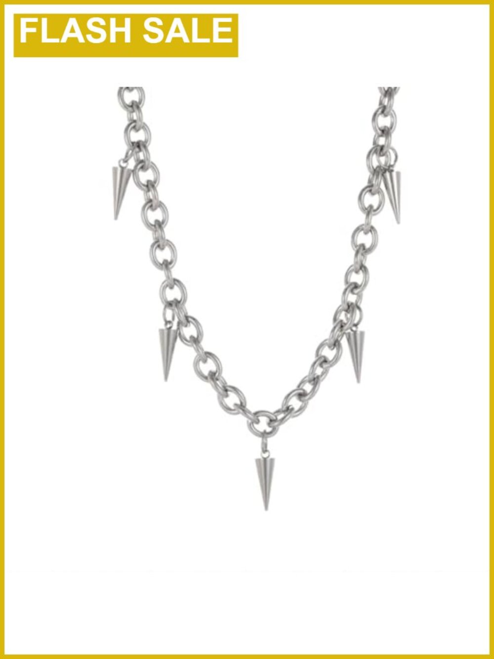 Men's Stainless Steel Punk Link Necklace Rivet Chain 20 Inch Jewelry